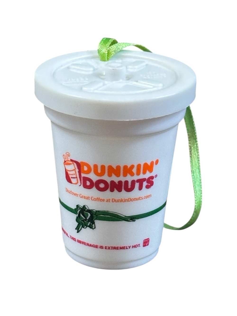 Dunkin Donuts Coffee Cup Christmas Ornament White Travel Cup Holiday Décor